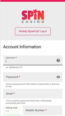 Account credentials